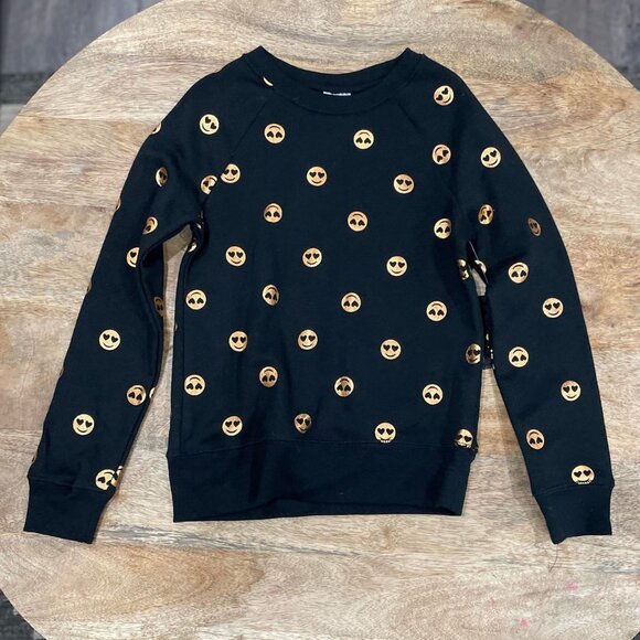 5/$20 NEW 6-6X Girls Copper Emoji Face Sweatshirt - Picture 1 of 4